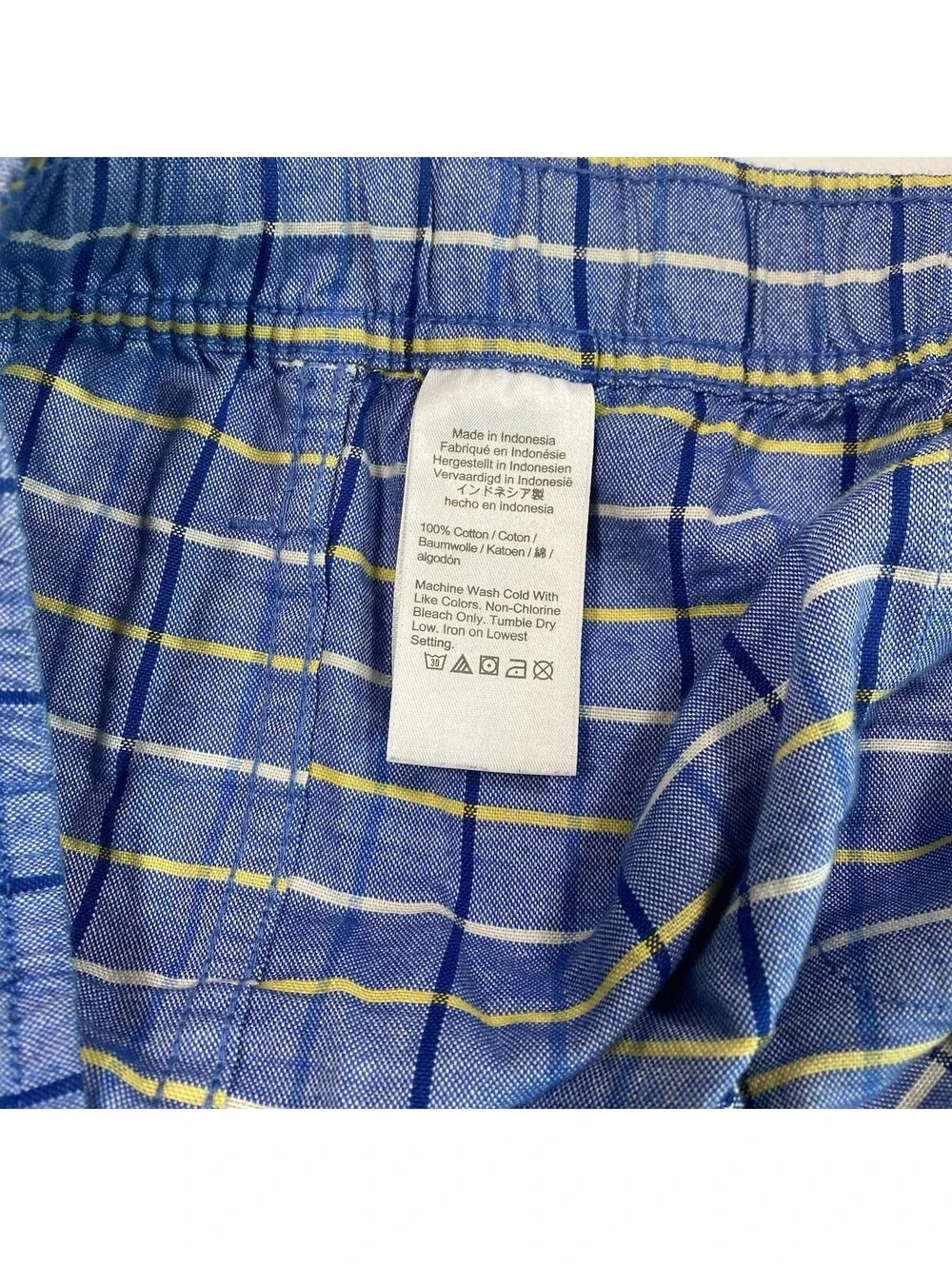 J. Crew Broken In Oxford Men’s Blue Plaid Shorts Size XXL 100 Cotton Casual
